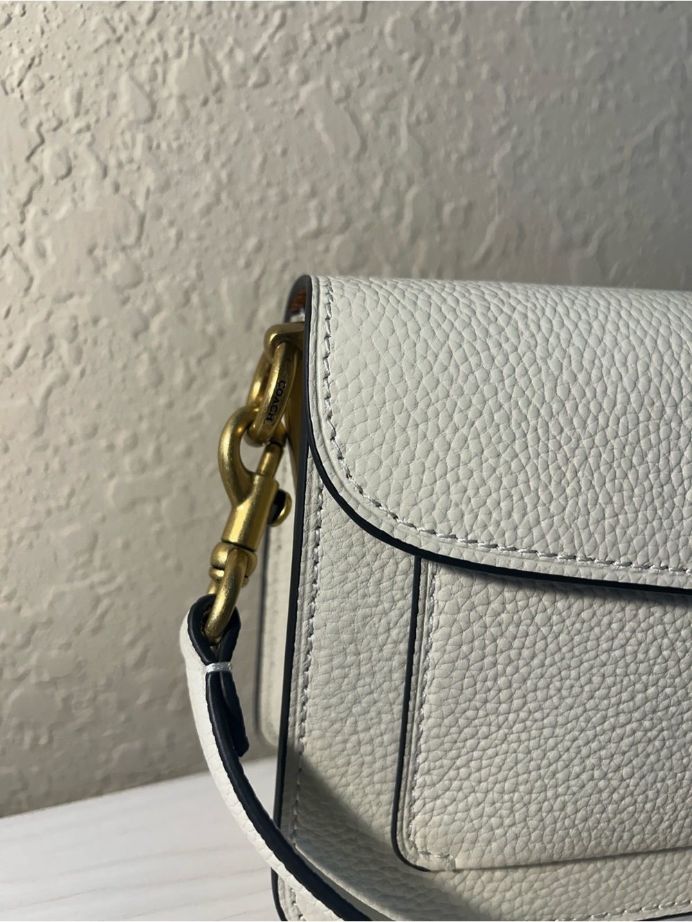 Coach Chalk Tabby 26 Pebbled Leather Crossbody with Brass C Accent - Picture 3 of 9